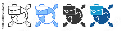 Business Expansion Icon Set Multiple Style Collection