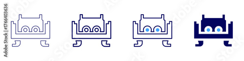 Sofa charger icon in 4 different styles. Thin Line, Line, Bold Line, Duotone. Duotone style. Editable stroke