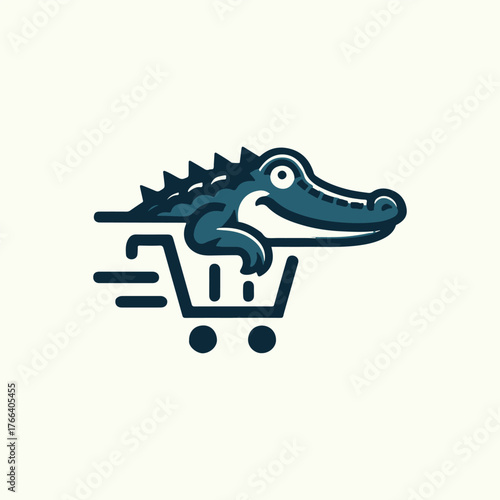 Crocodile Shopping Logo
