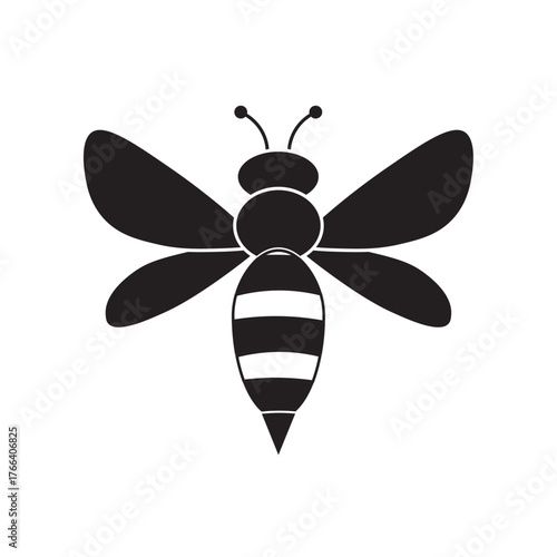 bee insect animal flat icon vector
