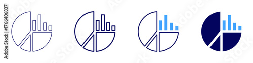 Alternative hypothesis icon in 4 different styles. Thin Line, Line, Bold Line, Duotone. Duotone style. Editable stroke
