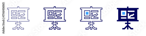 Central limit icon in 4 different styles. Thin Line, Line, Bold Line, Duotone. Duotone style. Editable stroke