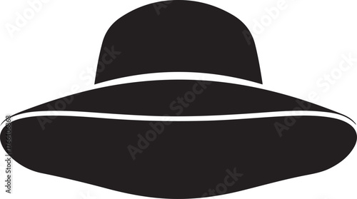 Vector art of black silhouette of a flying saucer icon on