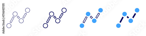 Statistics assignment icon in 4 different styles. Thin Line, Line, Bold Line, Duotone. Duotone style. Editable stroke