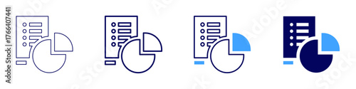 Survival analysis icon in 4 different styles. Thin Line, Line, Bold Line, Duotone. Duotone style. Editable stroke