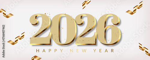 New Year background with number 2026	