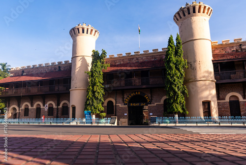 famous tourist attraction cellular jail andaman under clear sky