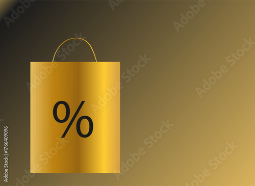 golden package on a dark background