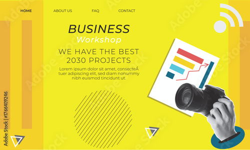 business project management concept in flat style