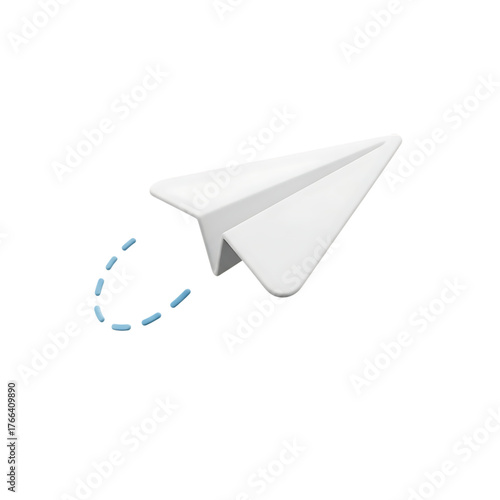 Reach new heights with this sleek paper airplane, perfect for startups, travel, and success stories, take off to the future, and soar to new business goals