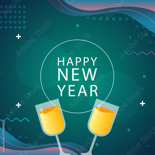 Festive New Year Celebration Toasting the Future with Joy, Elegance, and a Touch of Glamour in 2024!