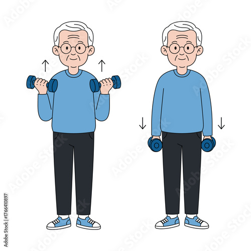 Simple dumbbell exercises for seniors