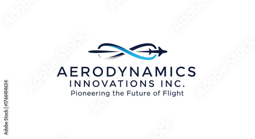 Aerodynamics Innovations Inc logo with infinity symbol airplane.