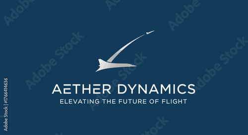 Aether Dynamics logo showcasing the future of flight and aviation.