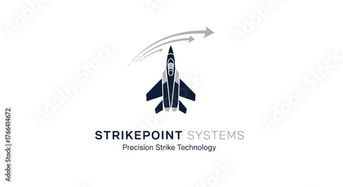 Strikepoint Systems Precision Strike Technology Logo with Fighter Jet.