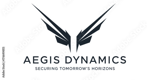 Aegis Dynamics logo with wings and tagline.