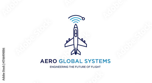 Aero Global Systems logo featuring an airplane and signal waves.