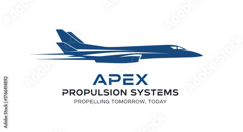 Apex Propulsion Systems logo featuring a sleek aircraft design for advanced technology.