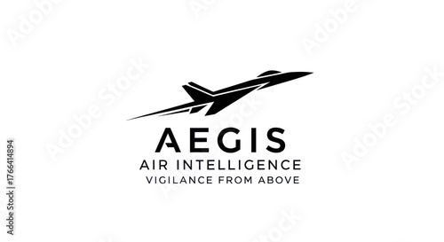 Aegis Air Intelligence Logo with Fighter Jet Silhouette.