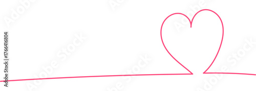 手書きのハートのベクターライン