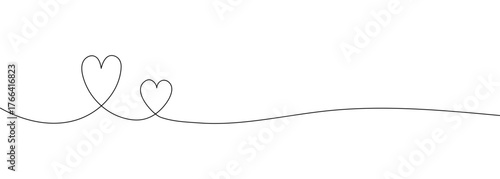 手書きのハートのベクターライン