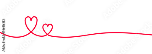 手書きのハートのベクターライン