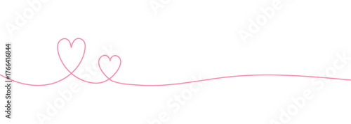 手書きのハートのベクターライン