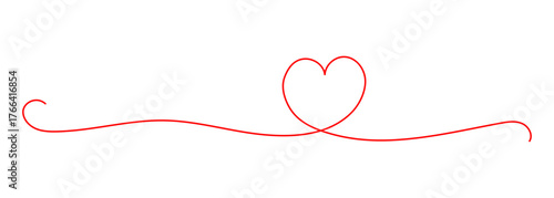 手書きのハートのベクターライン