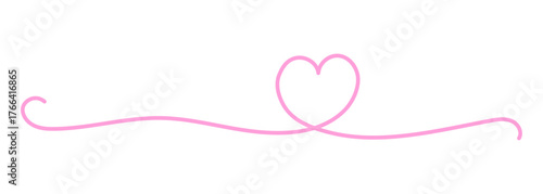 手書きのハートのベクターライン