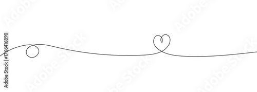 手書きのハートのベクターライン