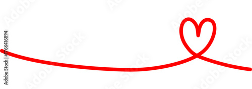 手書きのハートのベクターライン