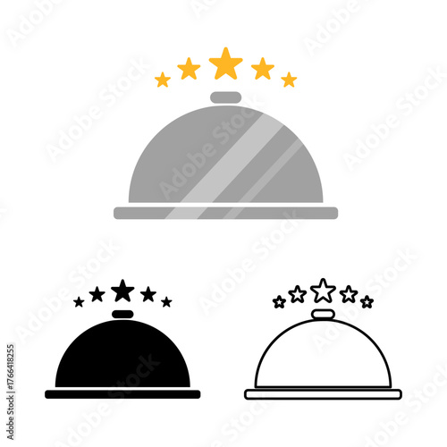 Food review tasty icon sign symbol design vector