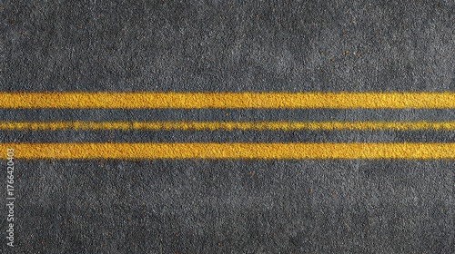 Wallpaper Mural Aerial View of Asphalt Road with Double Yellow Lines Traffic Safety and Roadway Divider Marking in Harsh Sunlight with Asphalt Textures Torontodigital.ca