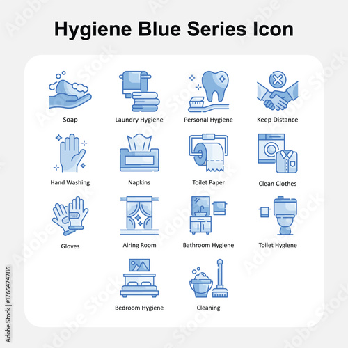 Home Cleaning, Disinfection and Germ Protection Blue Series  Set 2