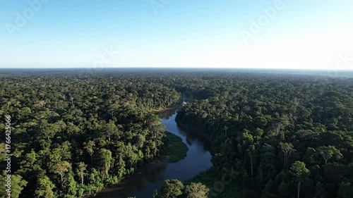 aerial view of river