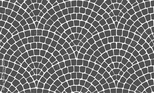 Mosaic Fan Cobblestone Vector Background for Design, Textures, Wallpapers and Visual Content