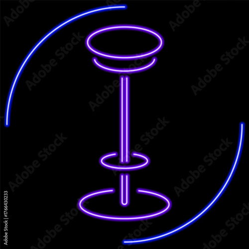 seat neon sign, modern glowing banner design, colorful modern design trends on black background. Vector illustration.