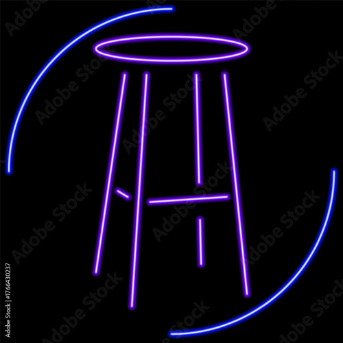 seat neon sign, modern glowing banner design, colorful modern design trends on black background. Vector illustration.