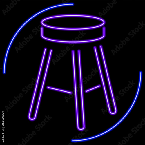 seat neon sign, modern glowing banner design, colorful modern design trends on black background. Vector illustration.