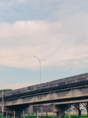 railway bridge in the morning
