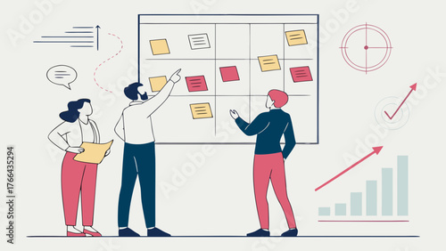 Team Brainstorming and Collaboration in Modern Office – Professionals Discussing Ideas, Charts, and Strategies Around a Table