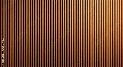 The textured vertical paneling on the wall is composed of elegant brown wood slats