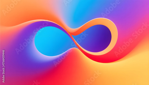 Technology sense data concept 3D rendering, abstract concept KV main visual business PPT background