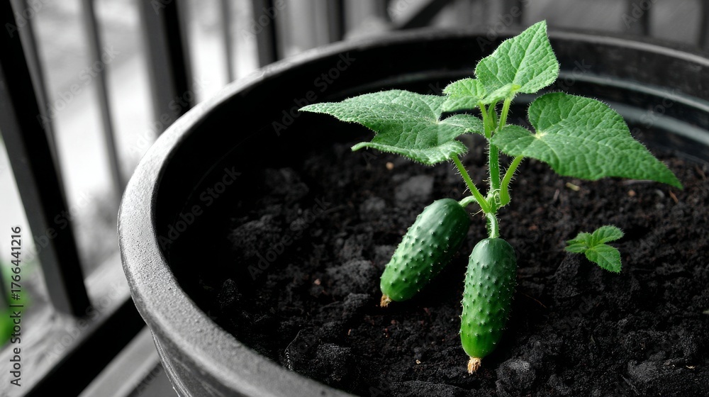 © MKS - Capturing the essence of sustainable living through close-up nature photography of cucumbers in a home garden setting with an indoor environment © MKS - Capturing the essence of sustainable living through close-up nature photography of cucumbers in a home garden setting with an indoor environment