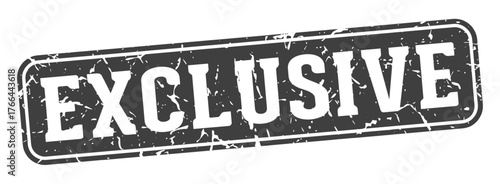 exclusive rectangular sign. exclusive stamp