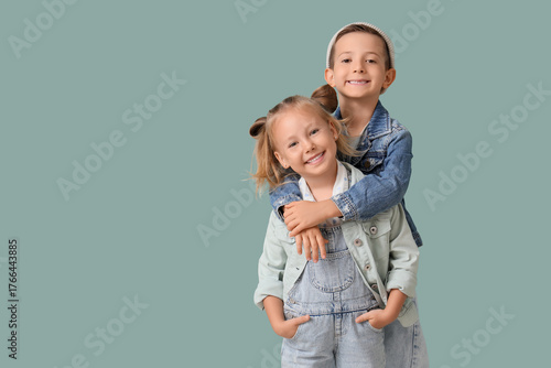 Stylish little children in ...
