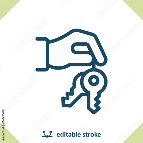 Home Owner Icon. Realtor, Hand, Key