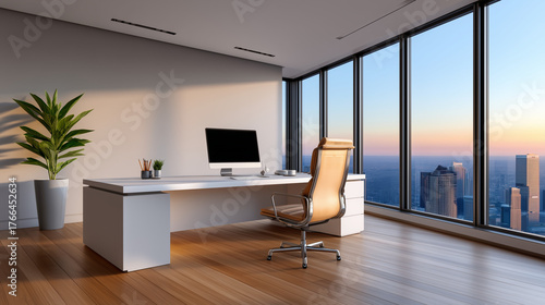 Minimalist open-plan design...