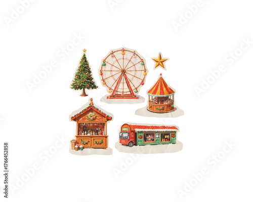Festive Christmas Village Scene Collection
