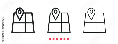 Navigation icon. Thin line icon vector